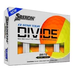 Srixon Q Star Tour Divide Golf Balls 1 Dozen - Brite Orange/Yelow