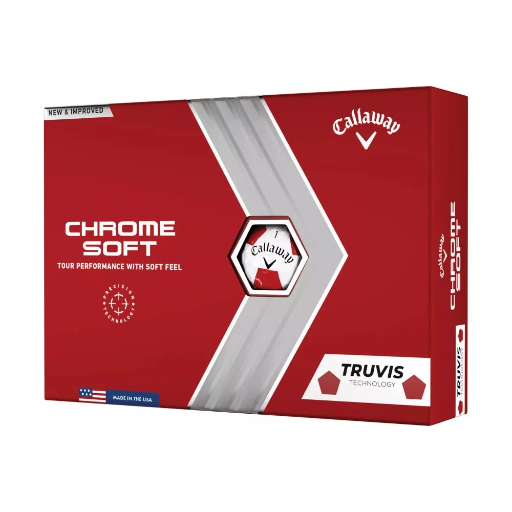 Callaway Chrome Soft Truvis Red Golf Balls 2022 (1 Dozen)