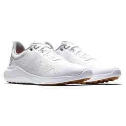 FootJoy Women's Flex Golf Shoes White/Tan 95764