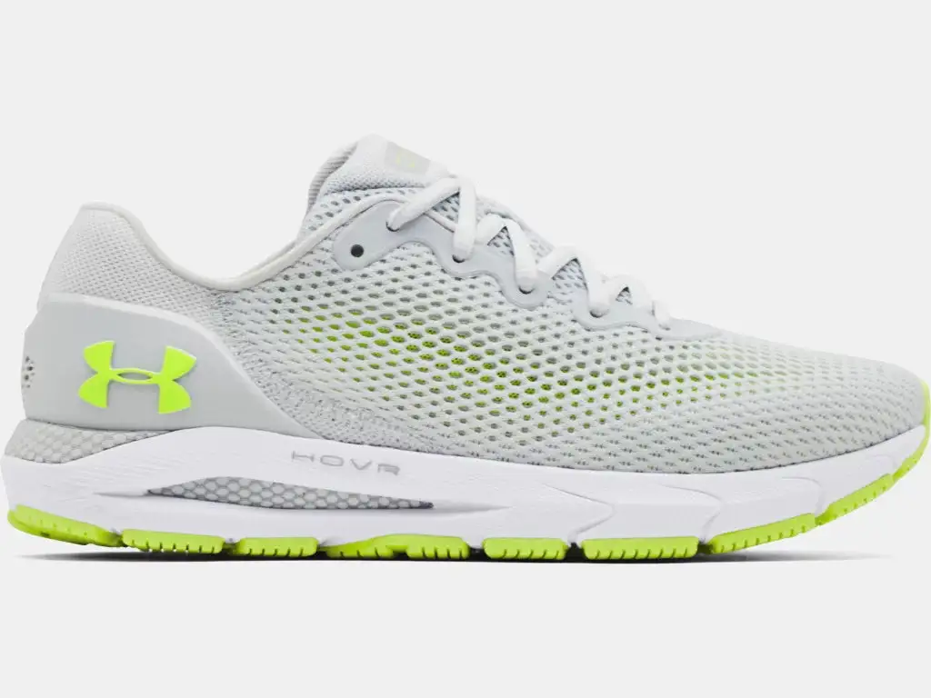 Under Armour HOVR Sonic 4 Running Shoe Sneaker 3023543-113 Halo Gray/High Vis Yellow