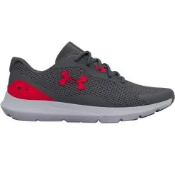 Under Armour Men's Surge 3 Running Shoe - Pitch Gray/Red (On-Sale)