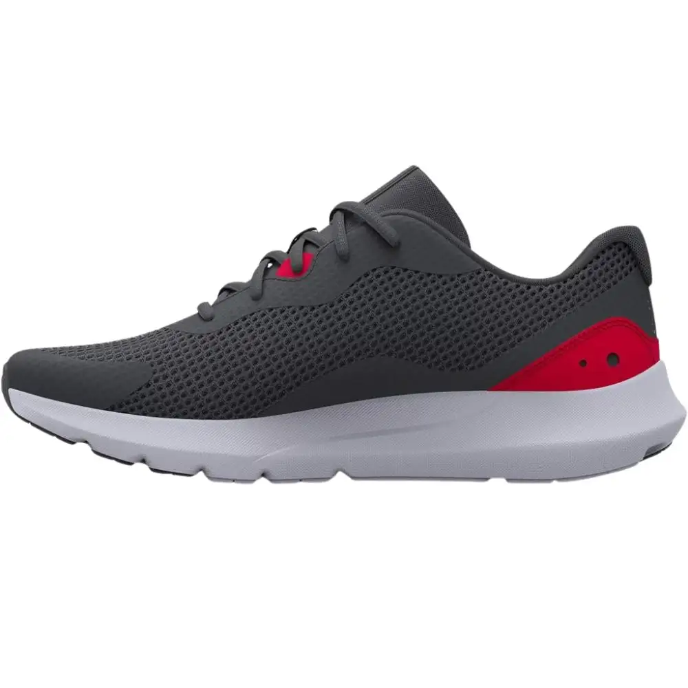 Under Armour Men's Surge 3 Running Shoe - Pitch Gray/Red (On-Sale) - Image 2