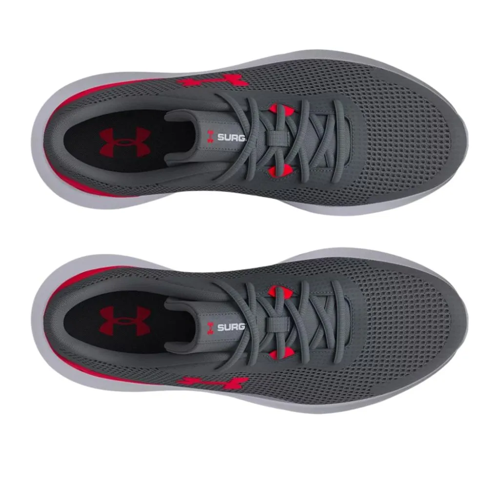 Under Armour Men's Surge 3 Running Shoe - Pitch Gray/Red (On-Sale) - Image 4