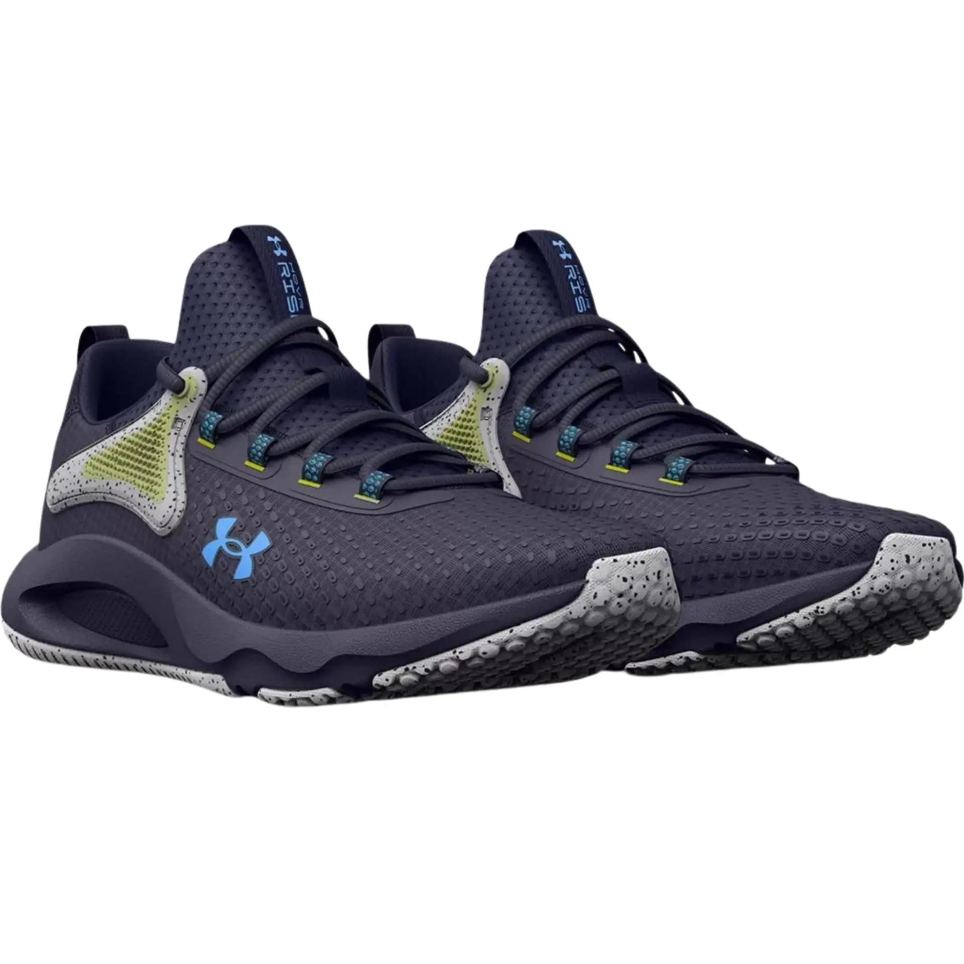 Under Armour Men's UA HOVR Rise 4 Training Shoes - Steel/Navy - Image 3