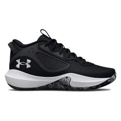 Under Armour Adult UA Lockdown 6 Basketball Shoes - Black/White