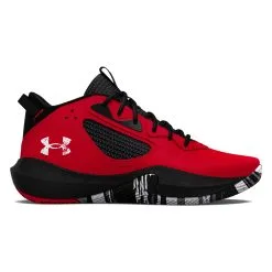 Under Armour Adult UA Lockdown 6 Basketball Shoes - Red/Black