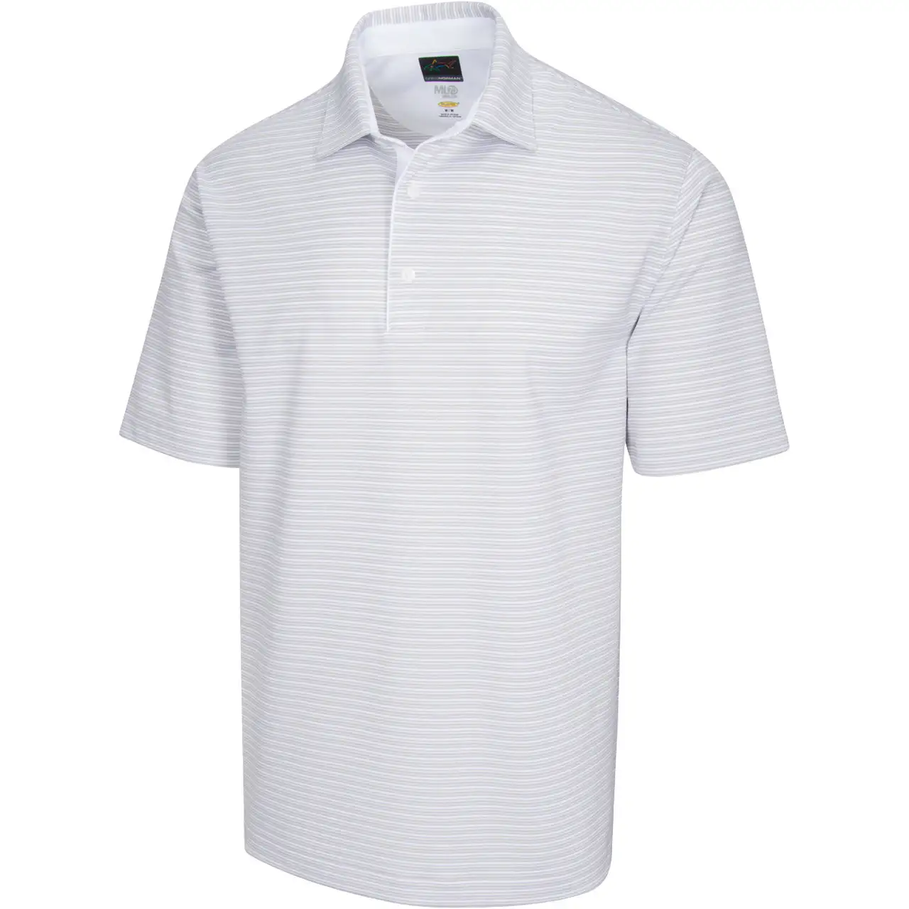 Greg Norman Men's ML75 Microlux 2Below Yarn Dye Stripe Polo