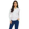IBKUL Women's Evelyn Print Adjustable Long Sleeve Zip Polo - 48186
