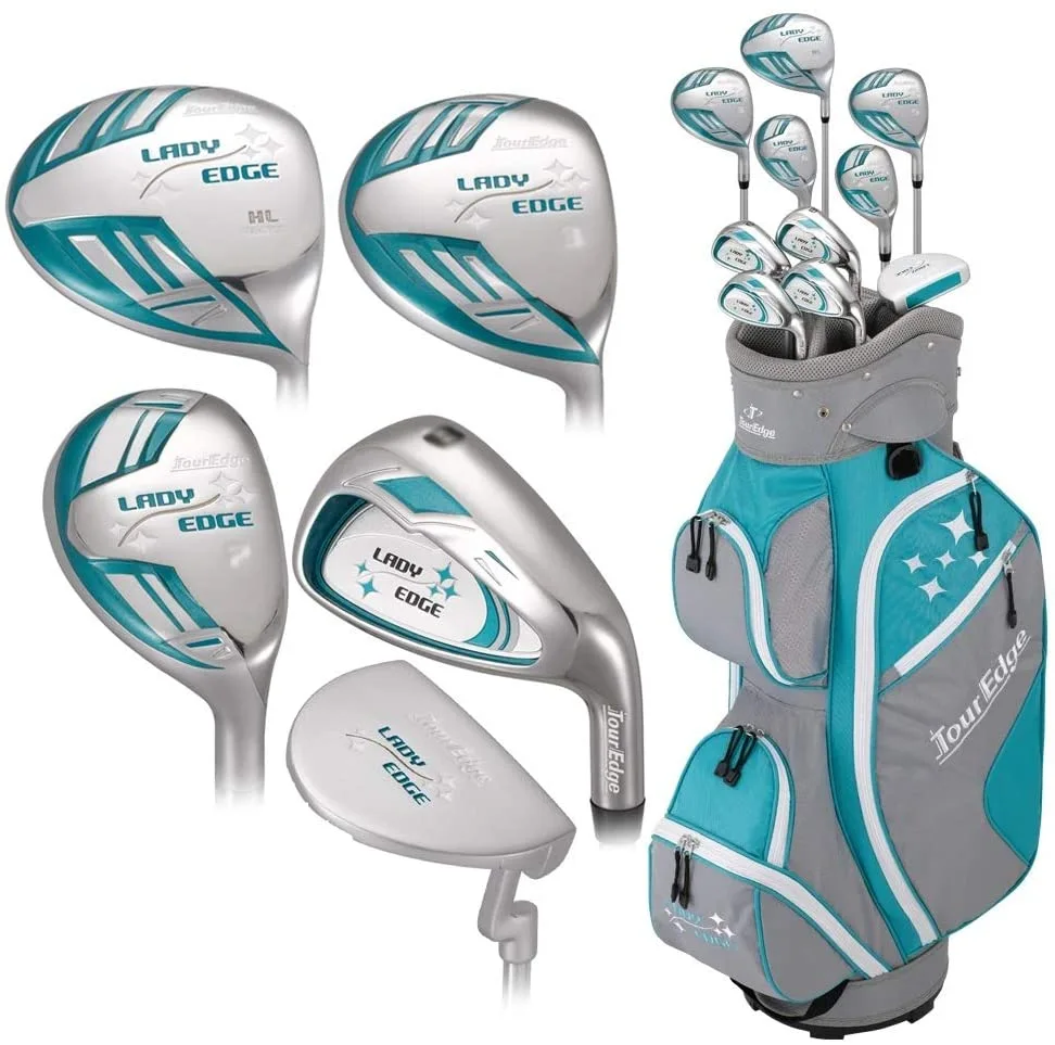 Tour Edge Lady Edge Complete Set Right Hand Petite (-1") Turquoise/White