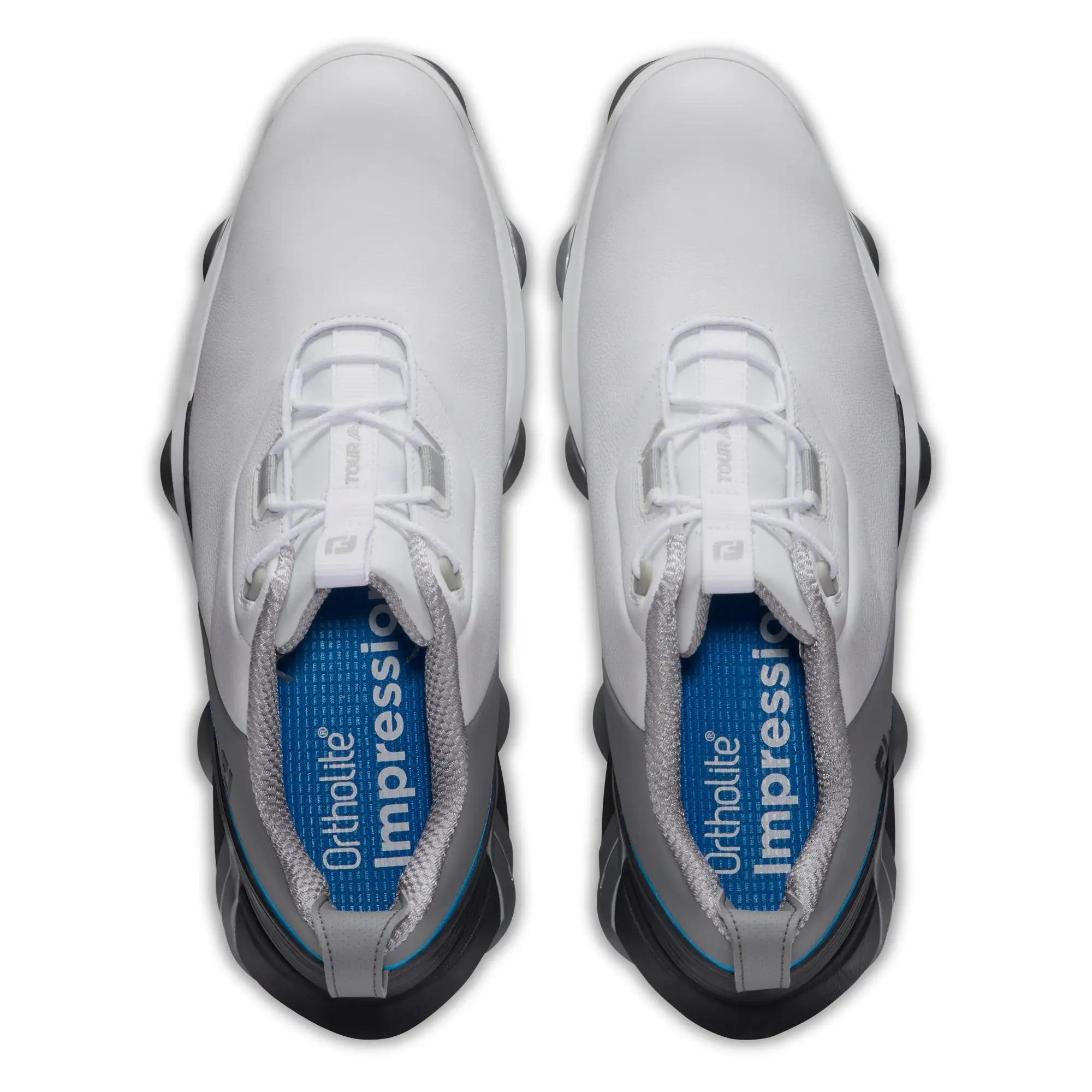 FootJoy Tour Alpha Mens Golf Shoes White/Gray/Blue 55506 - Image 3