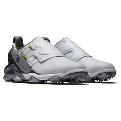 FootJoy Tour Alpha BOA Mens Golf Shoes White/Grey/Lime 55509