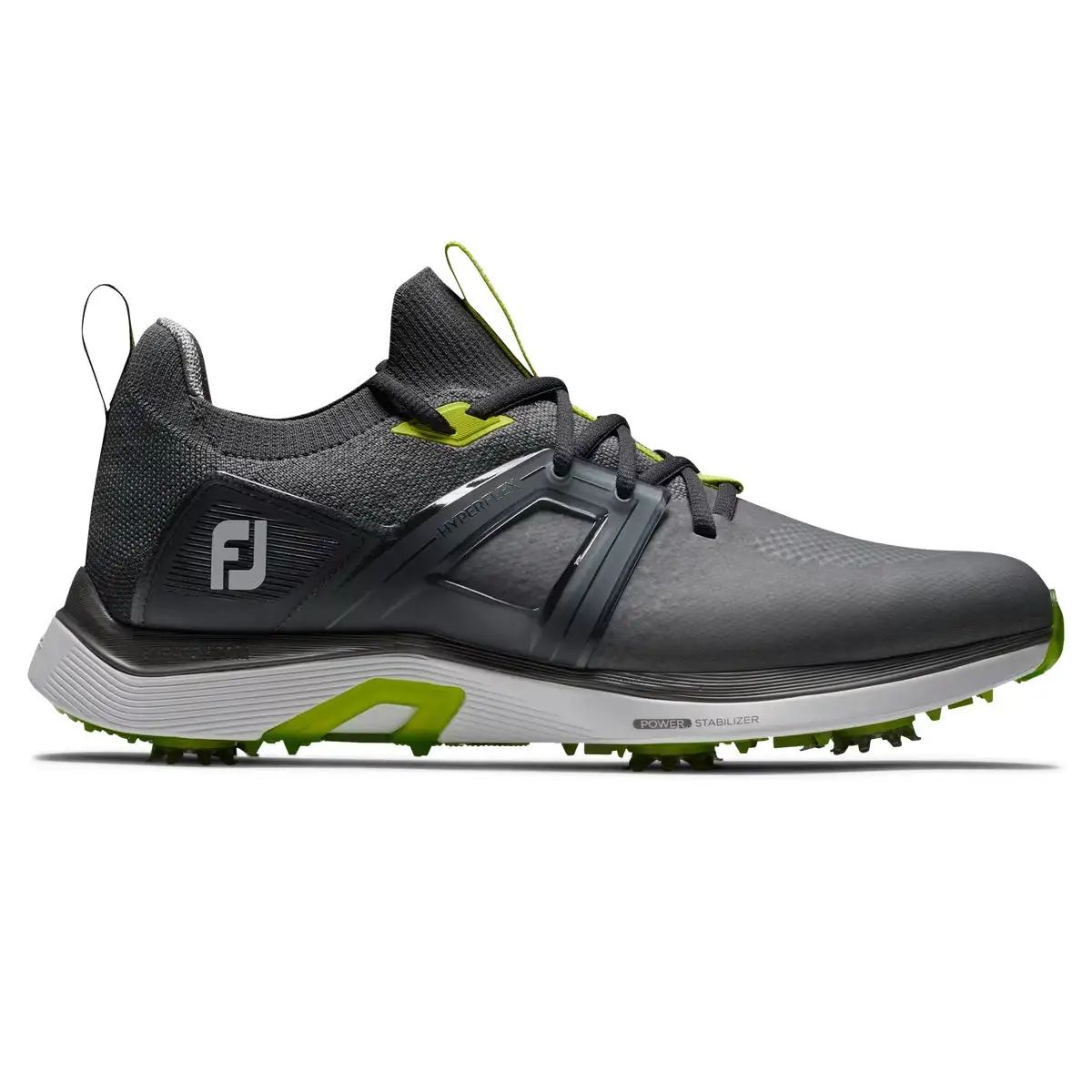 FootJoy HyperFlex Golf Shoes 51044 Grey/Charcoal/Lime 2023 - Image 2