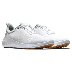 FootJoy Flex Golf Shoes White/Tan 56139