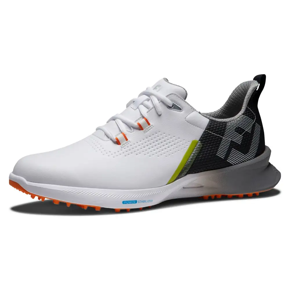 FootJoy Fuel Mens Golf Shoes White/Orange/Black 55443 - Image 4