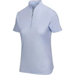 Greg Norman Women's ML75 2Below Micro Grid Zip Polo