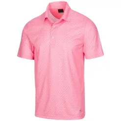 Greg Norman Men's Protek ML75 Microlux Iron Print Polo