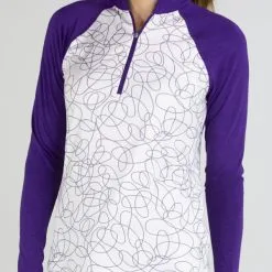 Jofit Womens Long Sleeve Mock Purple Mist #UT082-SSW