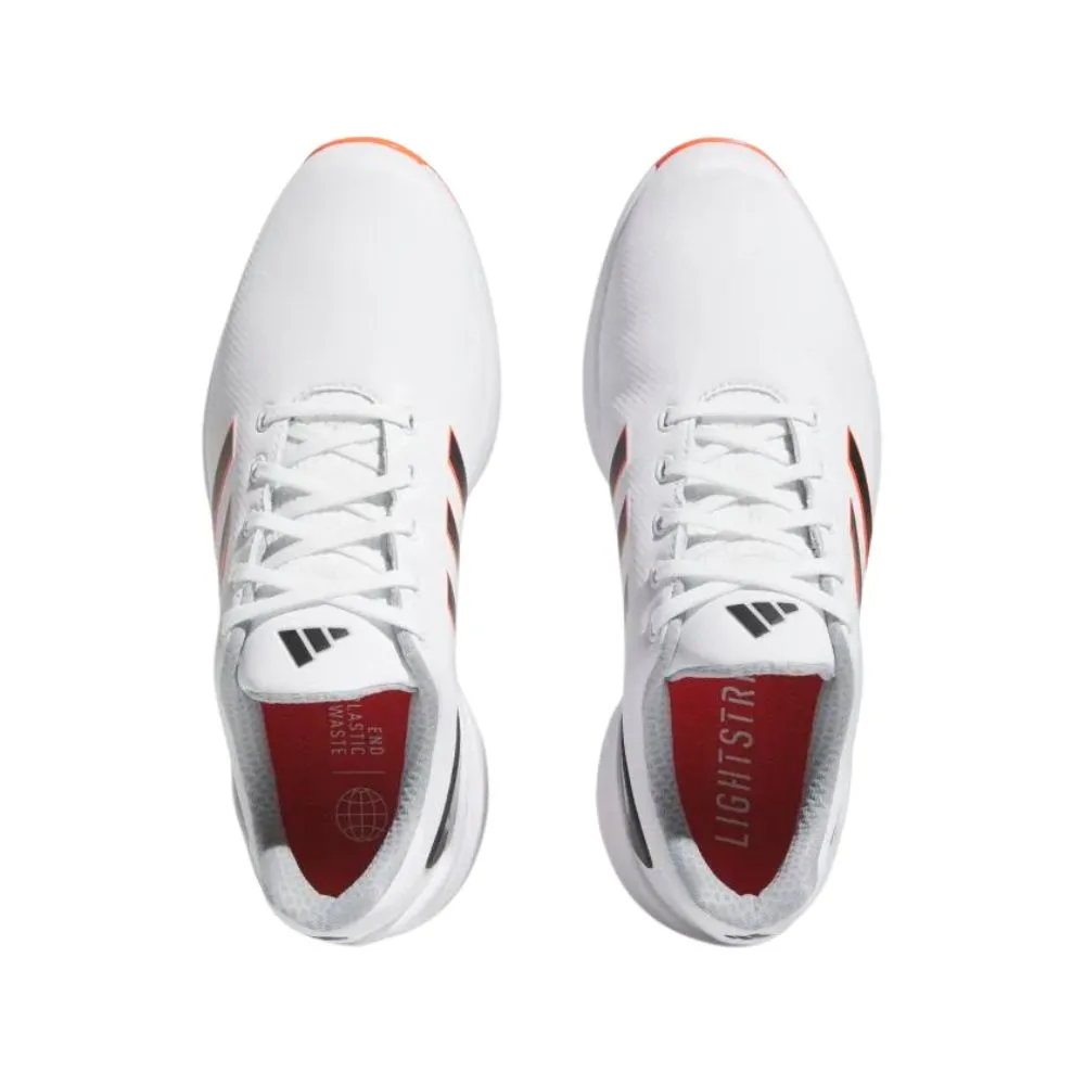 Adidas Men's ZG23 Golf Shoes - White/Black/Semi Solar Red - Image 2