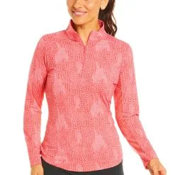 IBKUL Women's BTB Snake Print Long Sleeve Mock