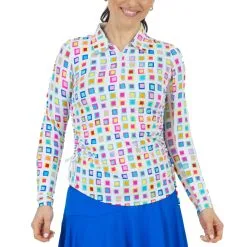 IBKUL Women's Eloise Long Sleeve Zip Mock Neck - 48261