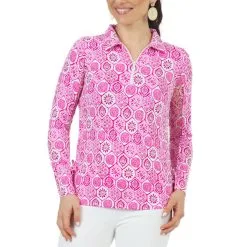 IBKUL Women's Terra Long Sleeve Zip Mock Neck - 48264