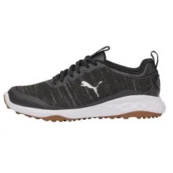 Puma Men's Fusion Pro Spikeless Golf Shoes - Black/Silver