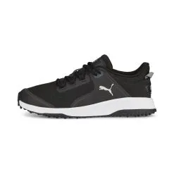 Puma Men's Fusion Grip Spikeless Golf Shoes - Black/Silver