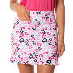 Golftini Womens Big Bang Pull-On Ruffle Stretch Skort 18"