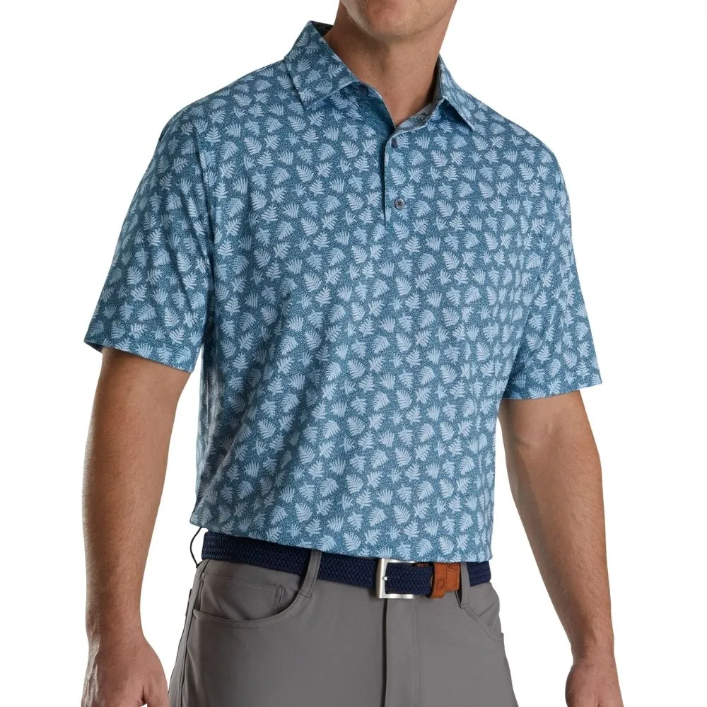Footjoy Shadow Palm Print Lisle Polo (Previous Season Style) - Image 3