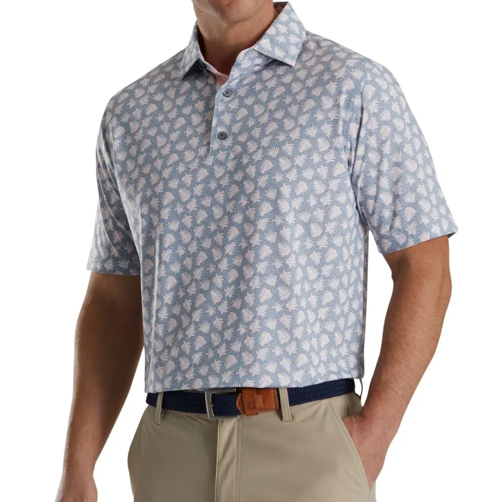 Footjoy Shadow Palm Print Lisle Polo (Previous Season Style) - Image 2