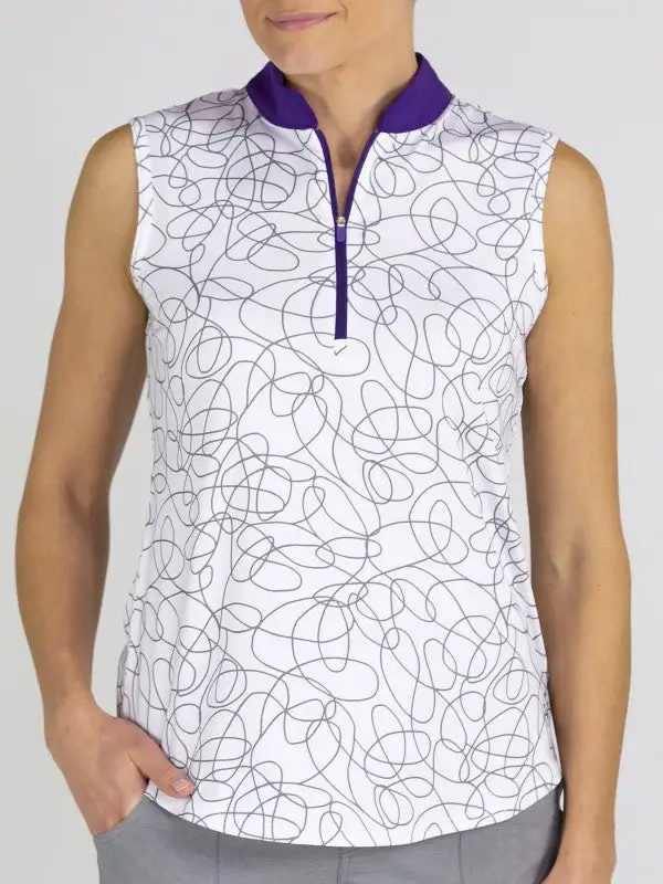 Jofit Womens Sleeveless Golf Mock Sierra Swirl #GT253-SSW
